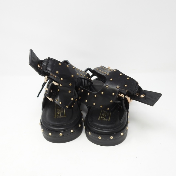 ASOS Missguided Studded Gold Sandals NWOT - Picture 2 of 3